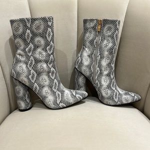 Faux snake skin Booties
